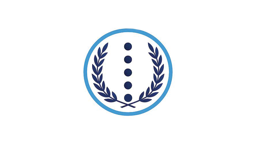 An icon showing two branches around 5 circles moving up to show support of five key principles